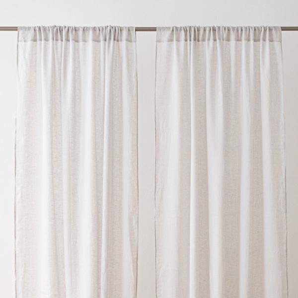 Linenme Linen Curtain Panel Silver Garza