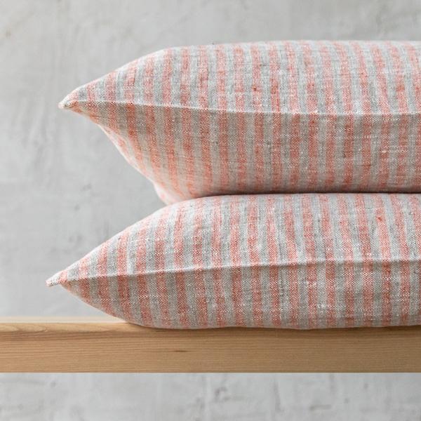 Linenme Linen Cushion Cover Brick Natural Brittany