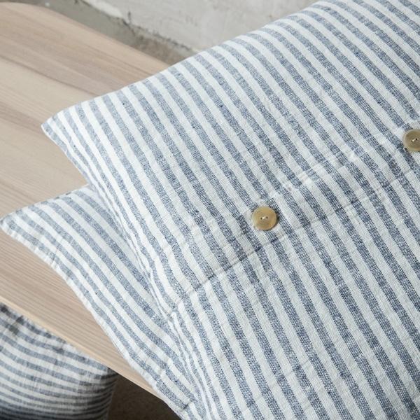 Linenme Linen Cushion Cover Indigo Brittany