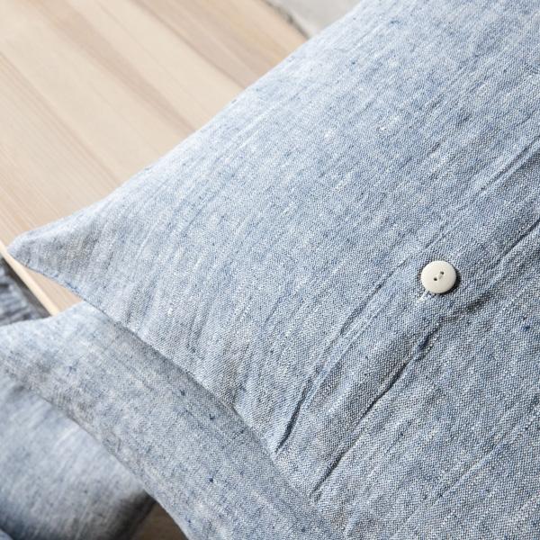 Linenme Linen Cushion Cover Indigo Francesca