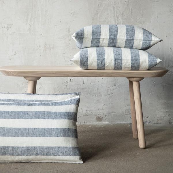 linenme Linen Cushion Cover Indigo Philippe