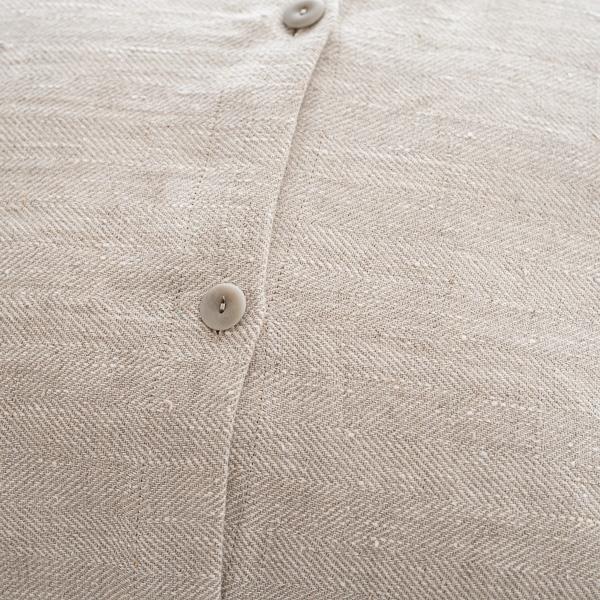 Linenme Linen Cushion Cover Natural Chevron