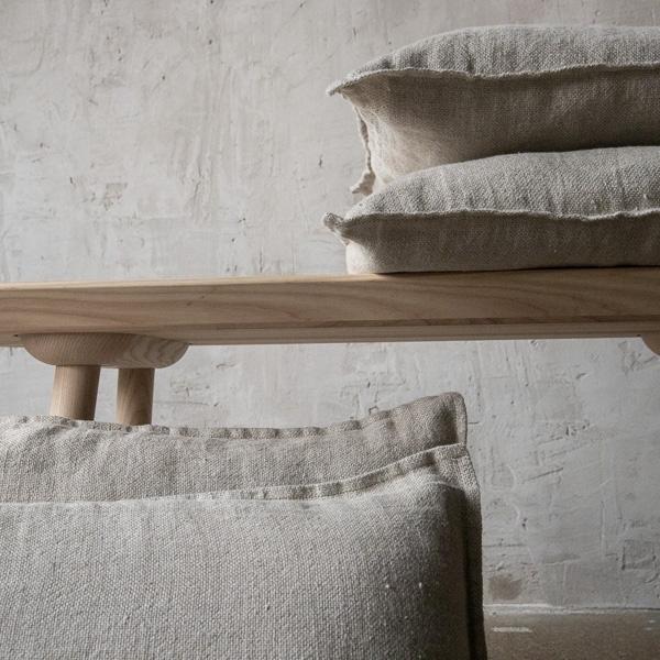 Linenme Linen Cushion Cover Natural Rustico Washed