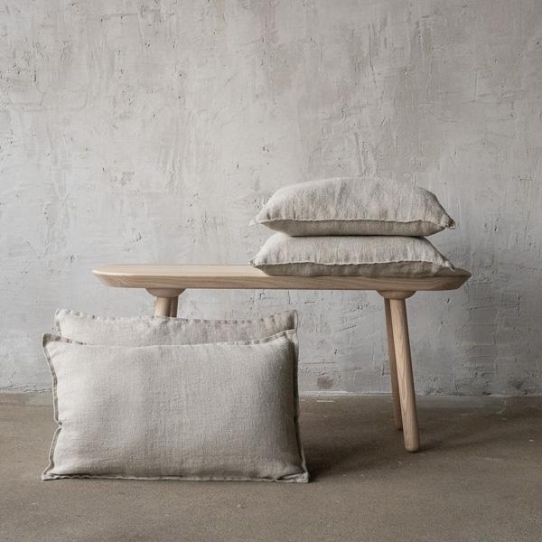 linenme Linen Cushion Cover Natural Rustico Washed