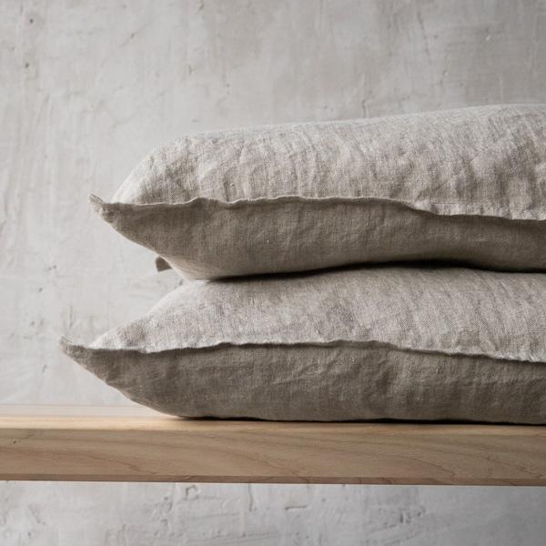 Linenme Linen Cushion Cover Natural Stone Washed