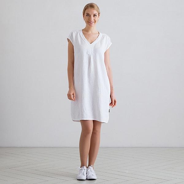 Linenme Linen Dress White Emily