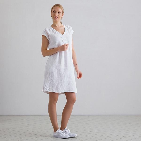 Linenme Linen Dress White Emily