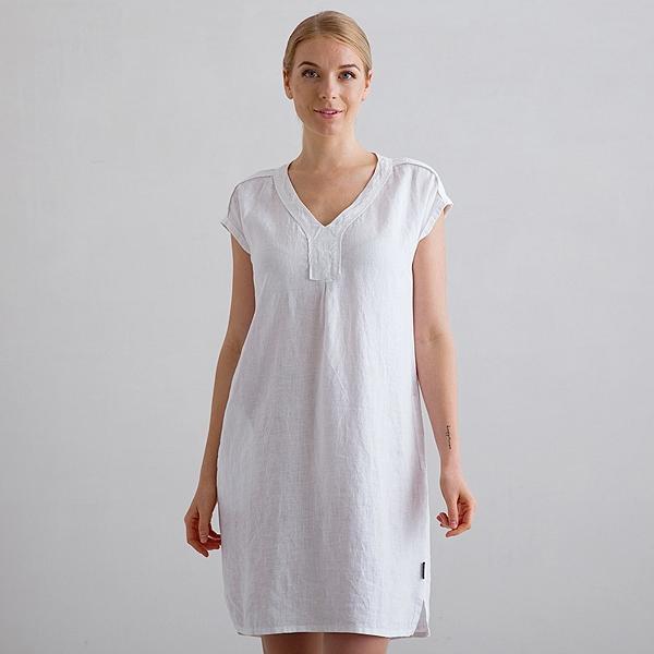 linenme Linen Dress White Emily