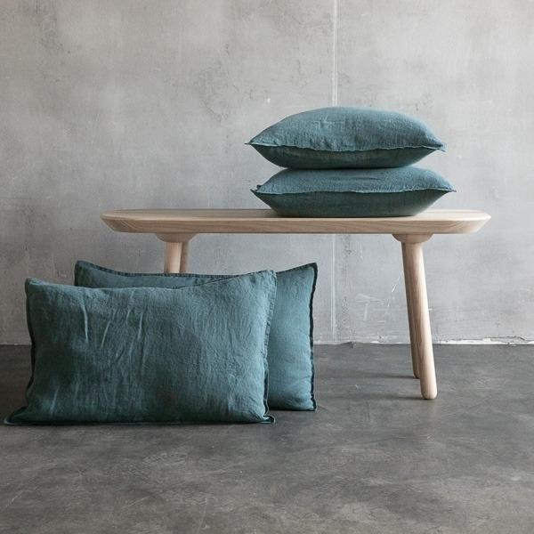Linenme Linen Fabric Balsam Green Stone Washed