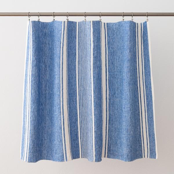 Linenme Linen Fabric Blue Turino