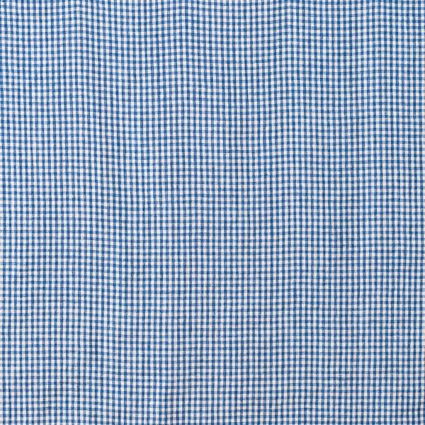 Linenme Linen Fabric Blue White Gingham