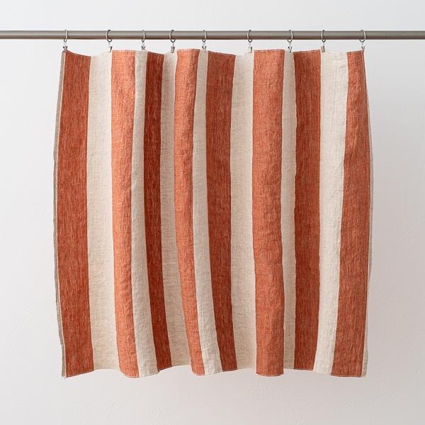 Linenme Linen Fabric Brick Natural Venice