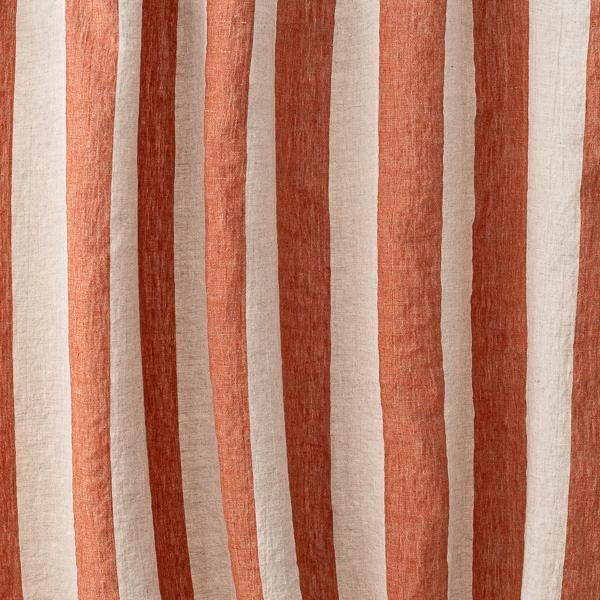 linenme Linen Fabric Brick Natural Venice