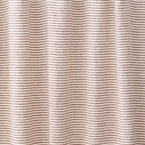 linenme Linen Fabric Cacao White Brittany