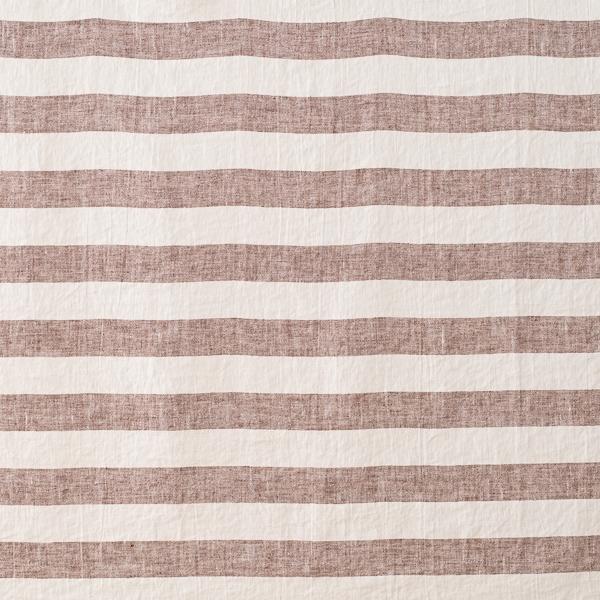 Linenme Linen Fabric Cacao White Philippe