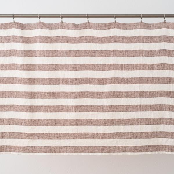 Linenme Linen Fabric Cacao White Philippe