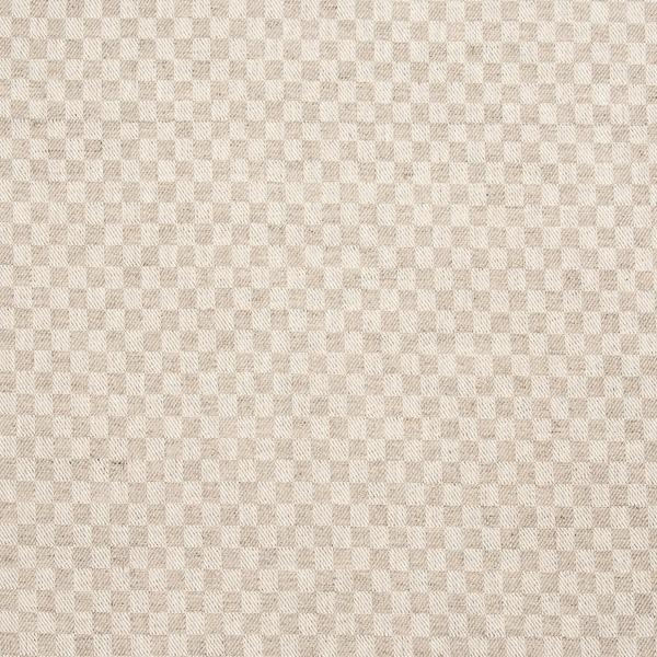 linenme Linen Fabric Check Natural