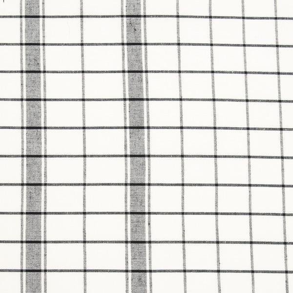 linenme Linen Fabric Check White Black
