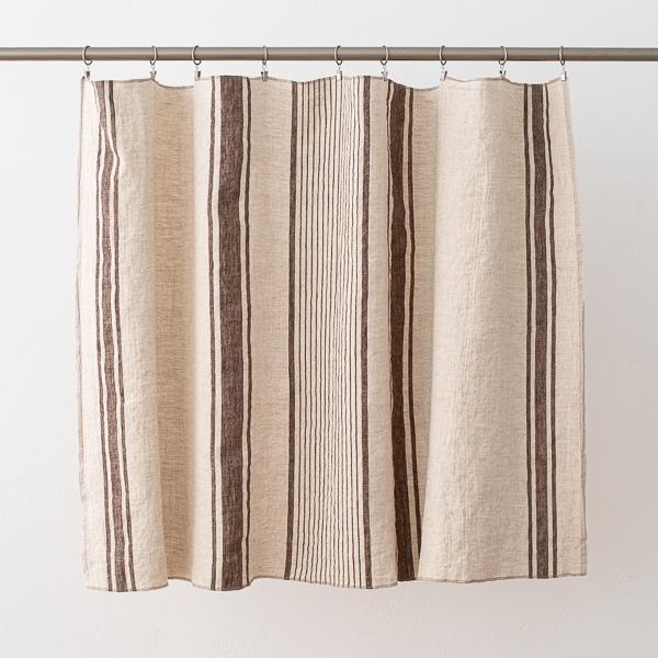 Linenme Linen Fabric Choco Natural Provence