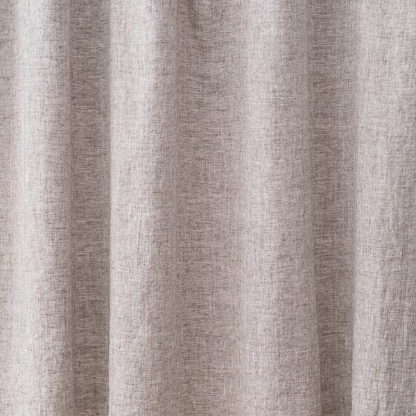 linenme Linen Fabric Graphite Francesca
