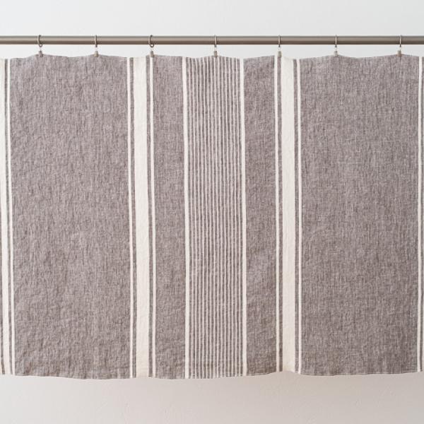 Linenme Linen Fabric Graphite Turino