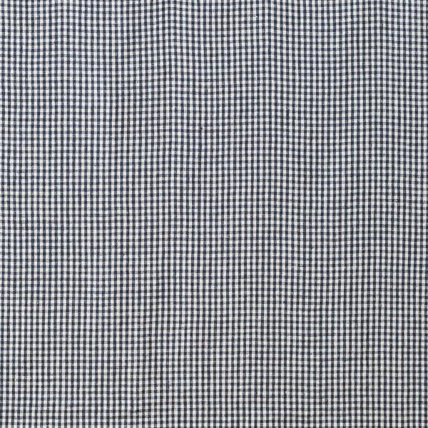 Linenme Linen Fabric Indigo Gingham