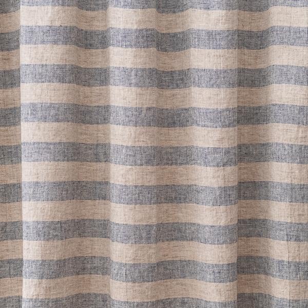 linenme Linen Fabric Indigo Natural Boston