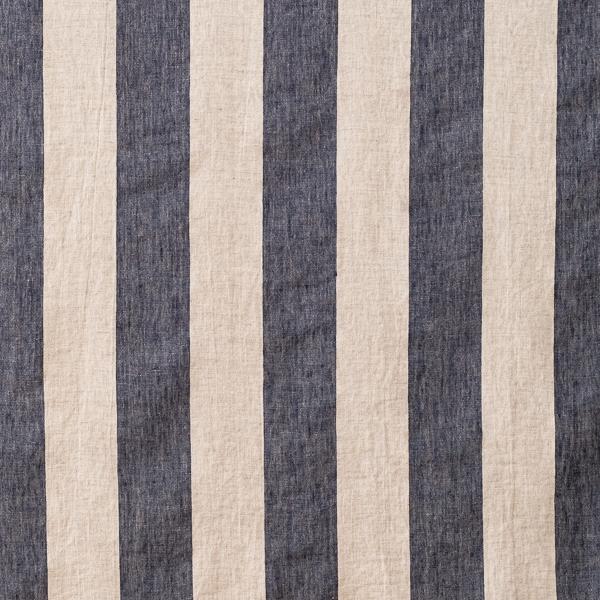 Linenme Linen Fabric Indigo Natural Venice