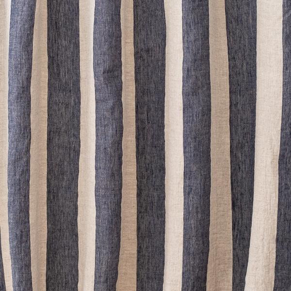 linenme Linen Fabric Indigo Natural Venice