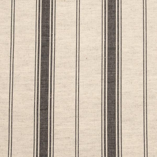 linenme Linen Fabric Multistripe Natural Black