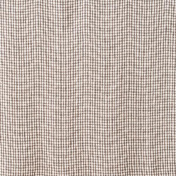 Linenme Linen Fabric Natural White Gingham