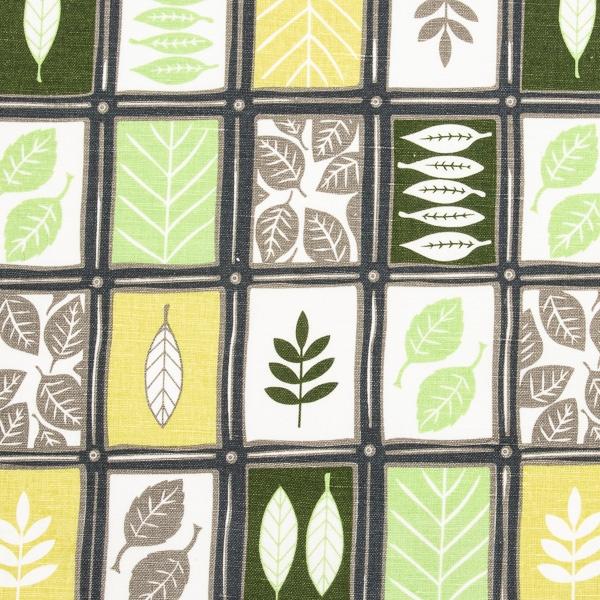 linenme Linen Fabric Print Green