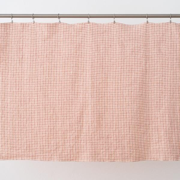 Linenme Linen Fabric Rosa White Gingham