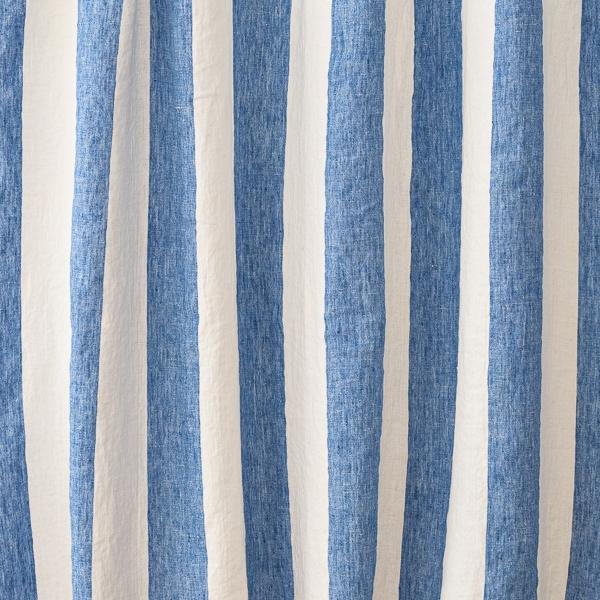 linenme Linen Fabric Sample Blue Napa