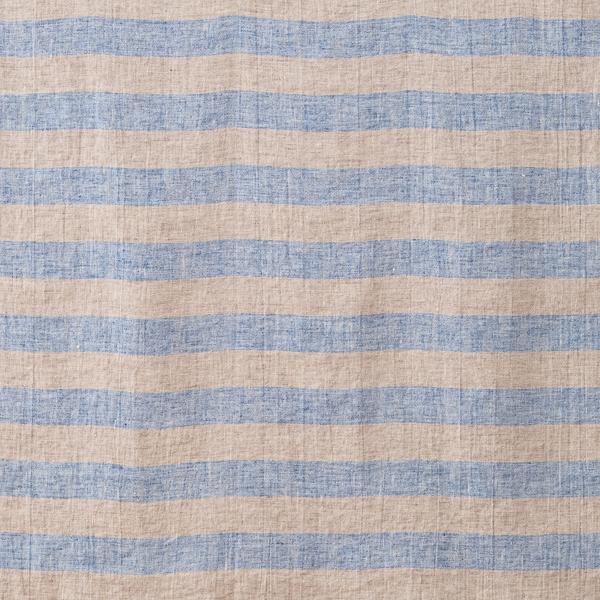 Linenme Linen Fabric Sample Blue Natural Boston
