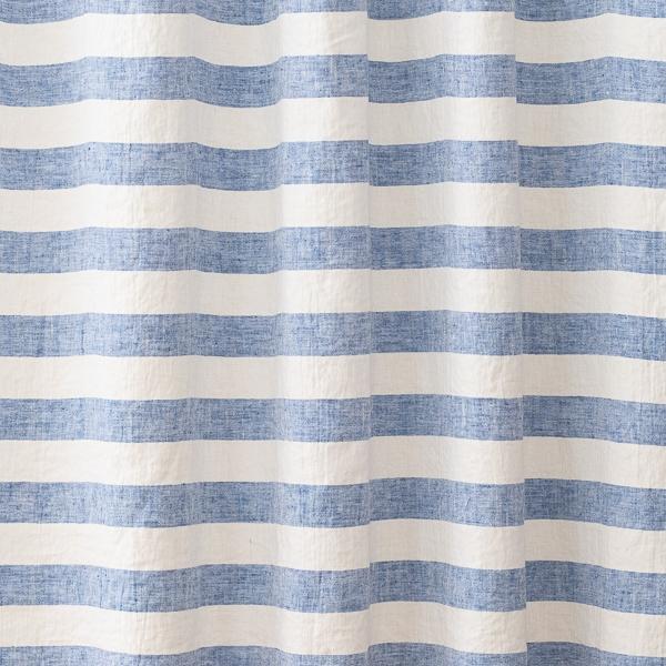 linenme Linen Fabric Sample Blue Off WhitePhilippe