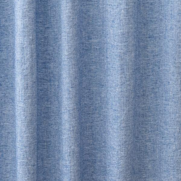 linenme Linen Fabric Sample Blue White Chevron