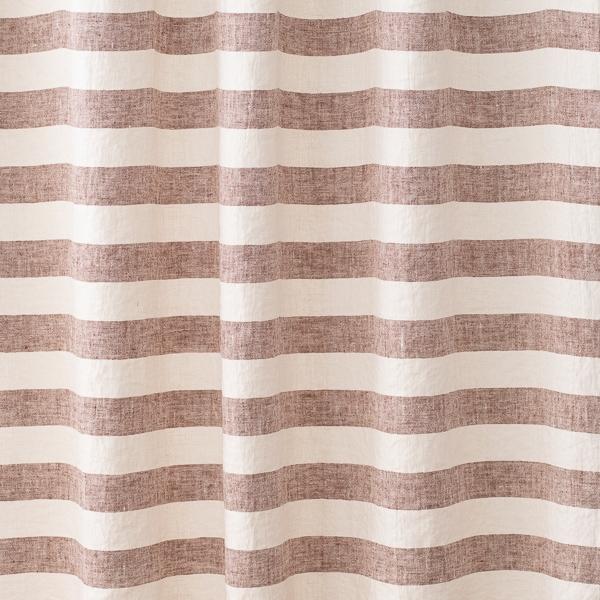 linenme Linen Fabric Sample Cacao White Philippe