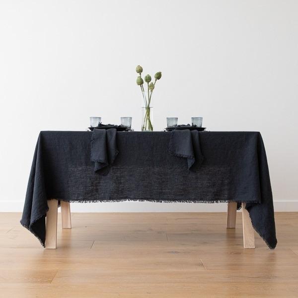 Linenme Linen Fabric Sample Charcoal Terra