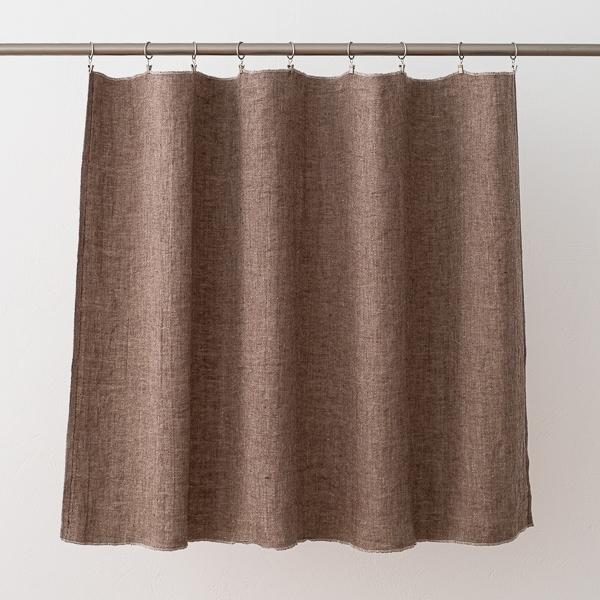 Linenme Linen Fabric Sample Choco Natural Chevron