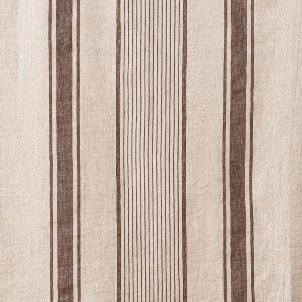 Linenme Linen Fabric Sample Choco Natural Provence