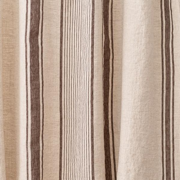 linenme Linen Fabric Sample Choco Natural Provence