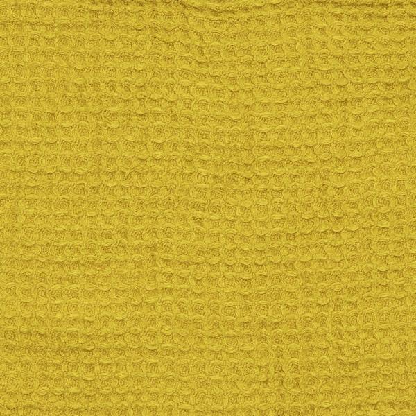 linenme Linen Fabric Sample Citrine Waffle