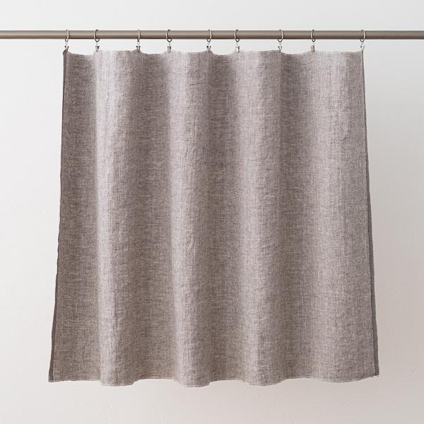 Linenme Linen Fabric Sample Graphite White Chevron