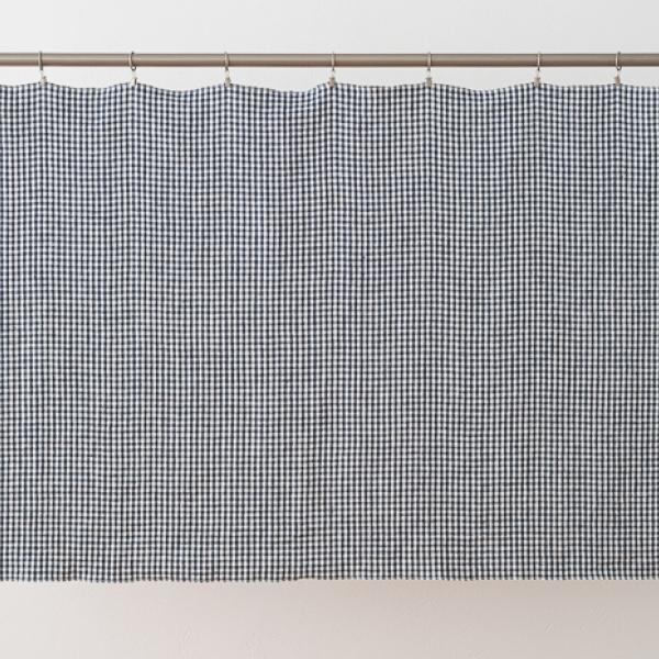 Linenme Linen Fabric Sample Indigo Gingham