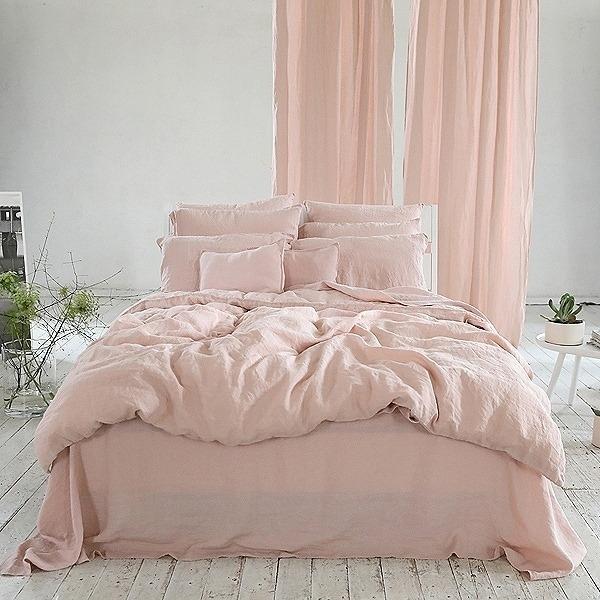 Linenme Linen Fabric Sample Rosa Stone Washed