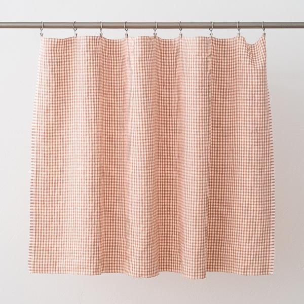 Linenme Linen Fabric Sample Rosa White Gingham