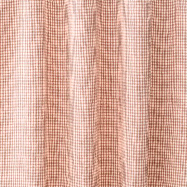 linenme Linen Fabric Sample Rosa White Gingham