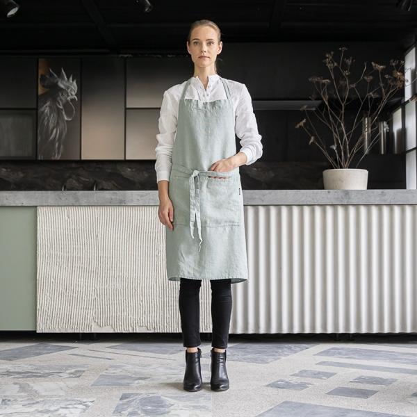 Linenme Linen Fabric Sample Terra Sea Foam