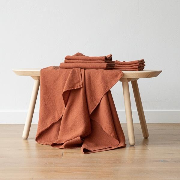 Linenme Linen Fabric Sample Waffle Brick